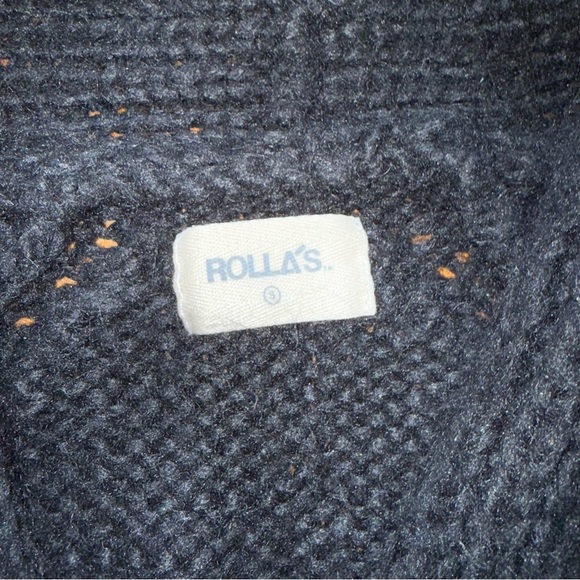 ROLLAS Mohair Knit Beach Cardigan Worn Black Small - Picture 4 of 6
